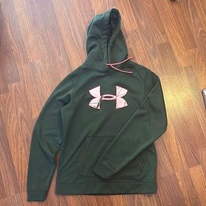 Under Armour Sweater Womens Medium Semi-Fitted Green/Pink Camo